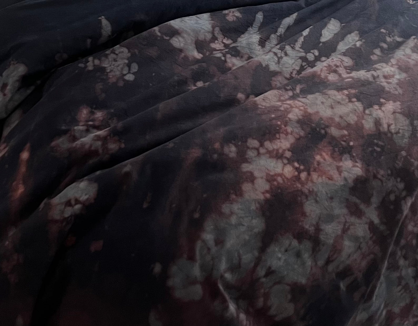 Hand-Dyed Last Night Reverie Duvet Set: Multi Blue Cotton Bedding