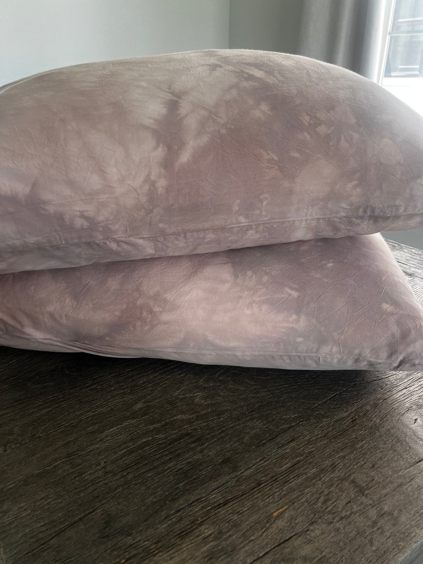 Hand-Dyed Surrender Reverie Duvet Set: Pink Cotton Bedding