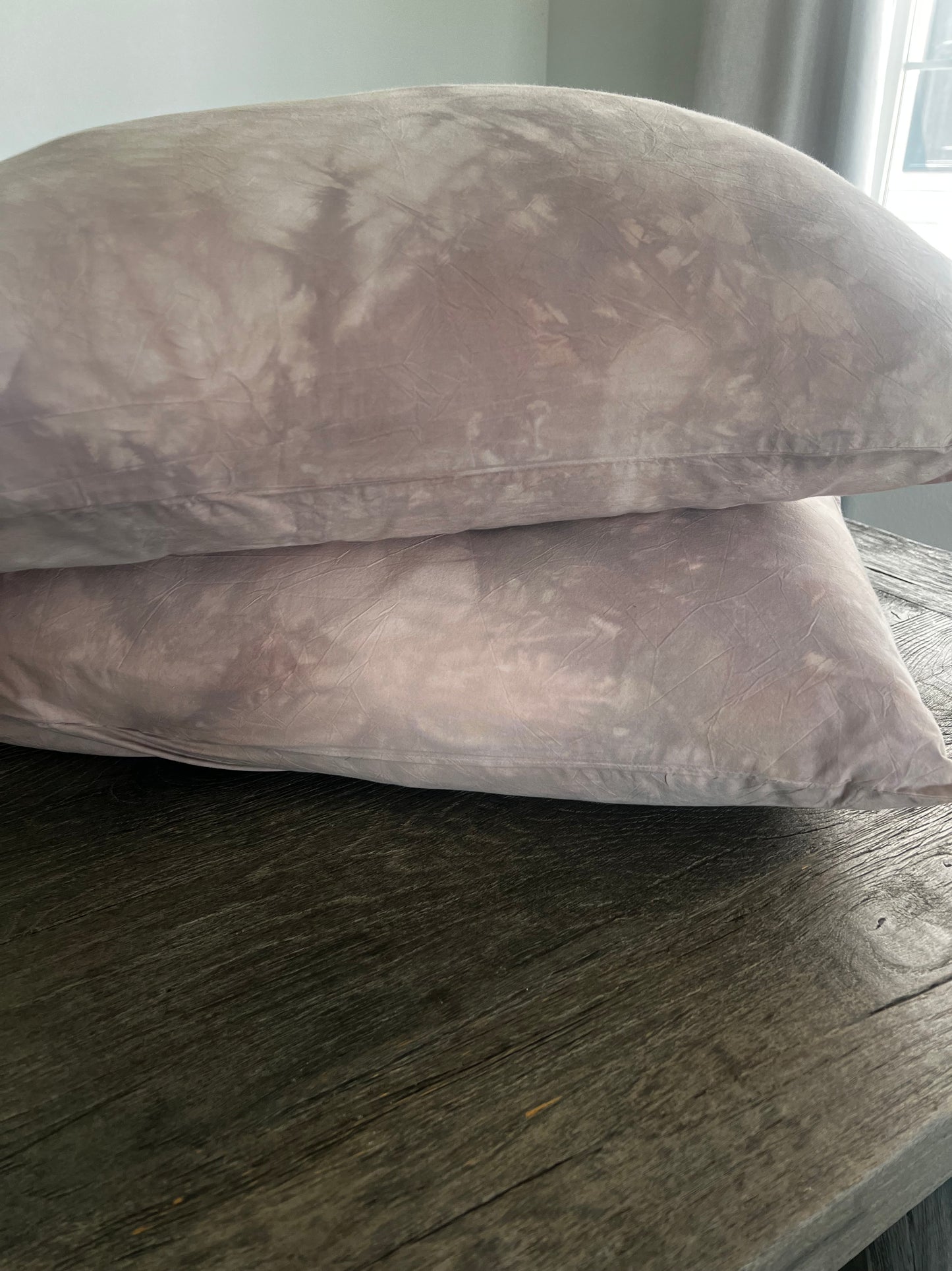 Hand-Dyed Surrender Reverie Duvet Set: Pink Cotton Bedding