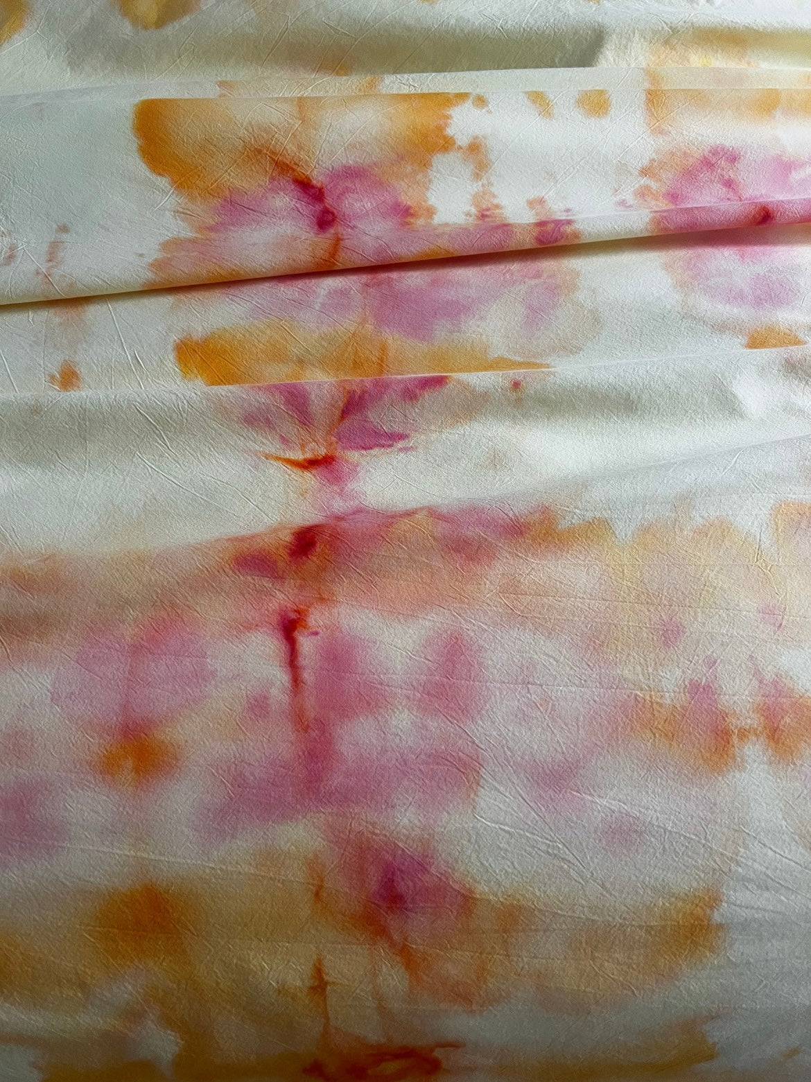 Hand-dyed Summer Fling Duvet Set: Yellow, Hot Pink, and Sorbet Orange Bedding