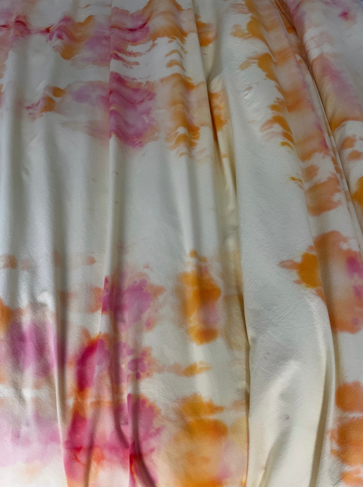 Hand-dyed Summer Fling Duvet Set: Yellow, Hot Pink, and Sorbet Orange Bedding