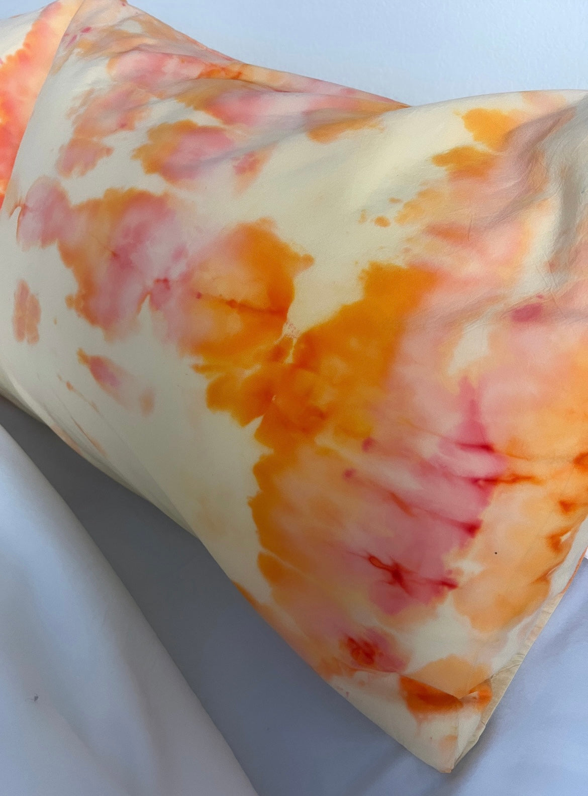 Hand-dyed Summer Fling Duvet Set: Yellow, Hot Pink, and Sorbet Orange Bedding