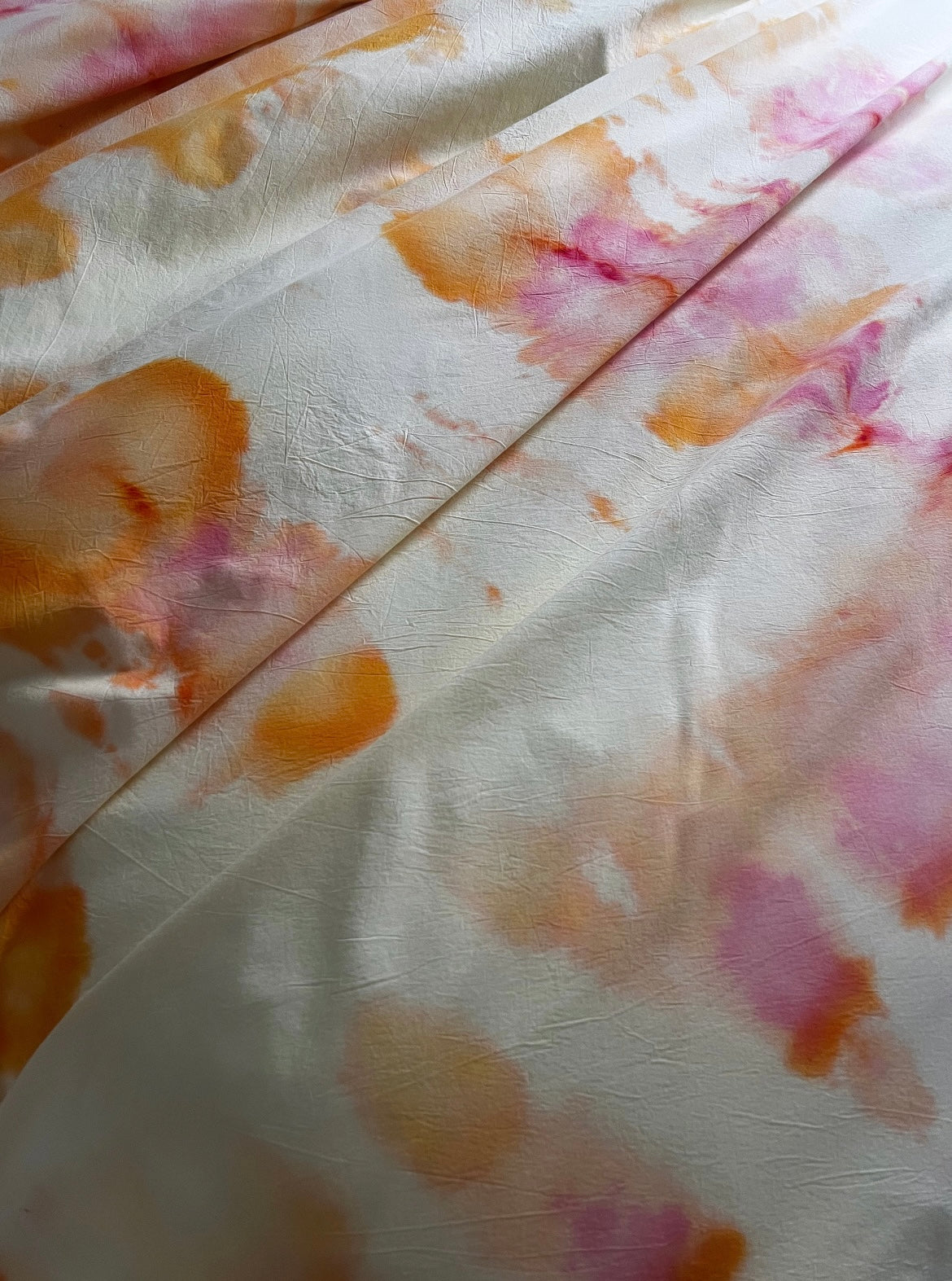 Hand-dyed Summer Fling Duvet Set: Yellow, Hot Pink, and Sorbet Orange Bedding